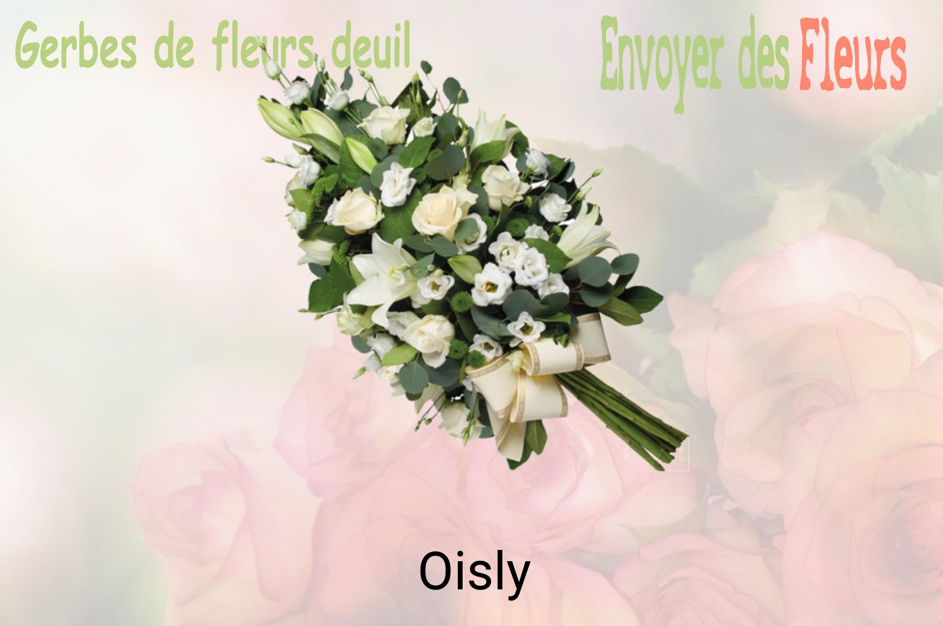 Gerbe de fleurs de deuil livrée à Oisly